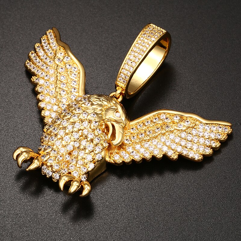Iced Out Eagle Pendant - Different Drips