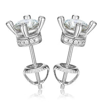 Thumbnail for 6mm S925 Moissanite Diamond Round Cut Stud Earrings - Different Drips
