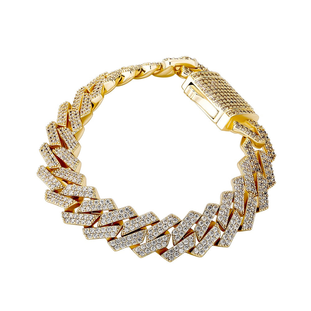 14mm Prong Cuban Link Bracelet - Different Drips