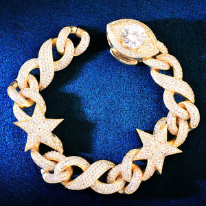 14mm Infinity Star Link Eye Clasp Bracelet - Different Drips