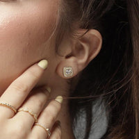 Thumbnail for S925 Women's Cushion Cut Earrings - Different Drips