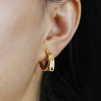 Thumbnail for S925 Women's Zipper Huggie Earrings - Different Drips
