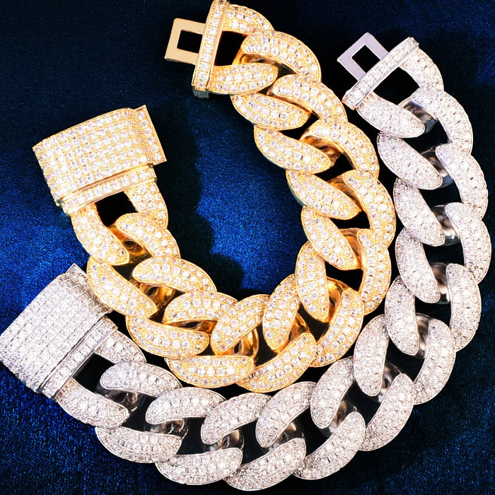 23mm Iced Curb Cuban Bracelet - Different Drips