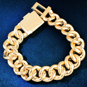 19mm Iced Miami Cuban Link Bracelet - Different Drips