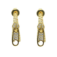 Thumbnail for S925 Women's Zipper Huggie Earrings - Different Drips