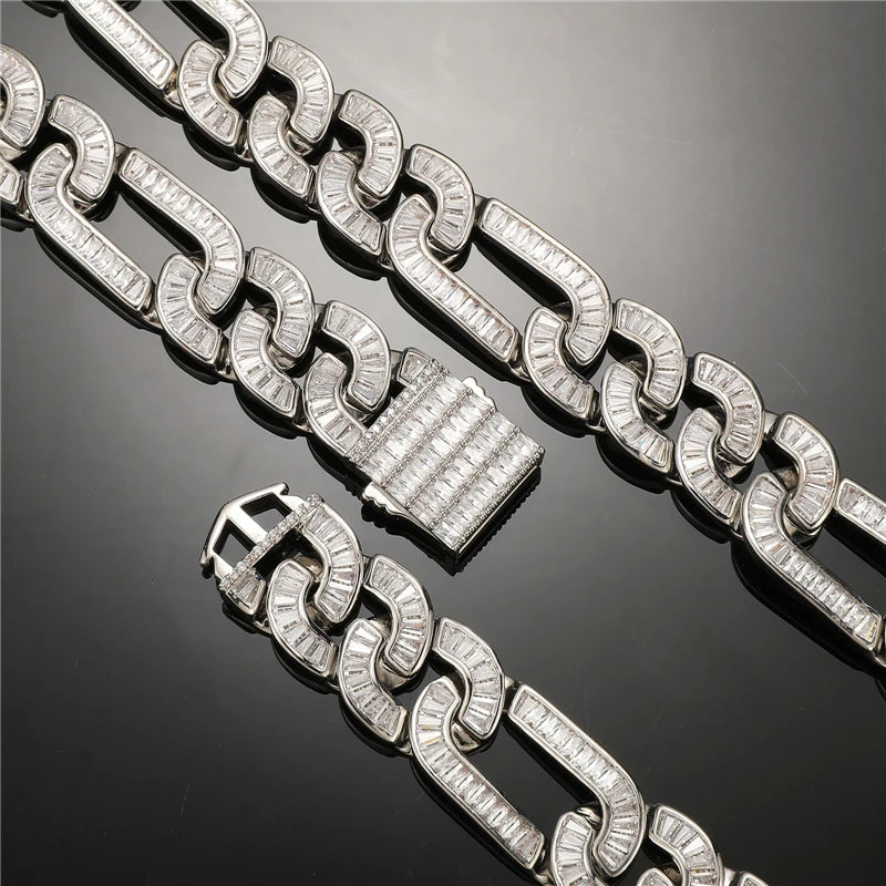 20mm Baguette Figaro Link Bracelet - Different Drips