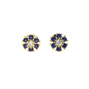 S925 Women's Colored Flower Earrings - Different Drips