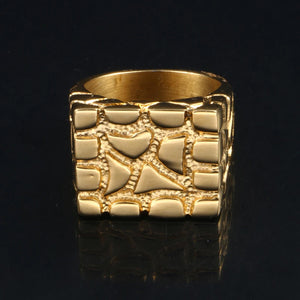 Solid Yellow Gold Hidden Treasure Ring - Different Drips