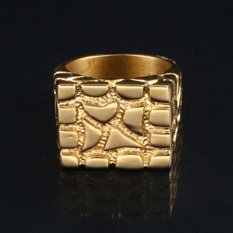 Solid Yellow Gold Hidden Treasure Ring - Different Drips