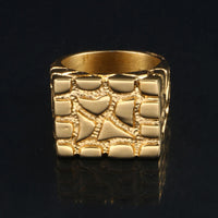 Thumbnail for Solid Yellow Gold Hidden Treasure Ring - Different Drips