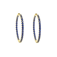 Thumbnail for S925 Women's Medium Eternity Hoop Earrings - Colored - Different Drips