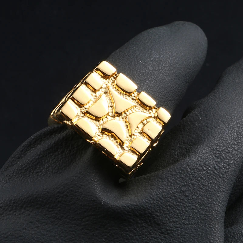 Solid Yellow Gold Hidden Treasure Ring - Different Drips