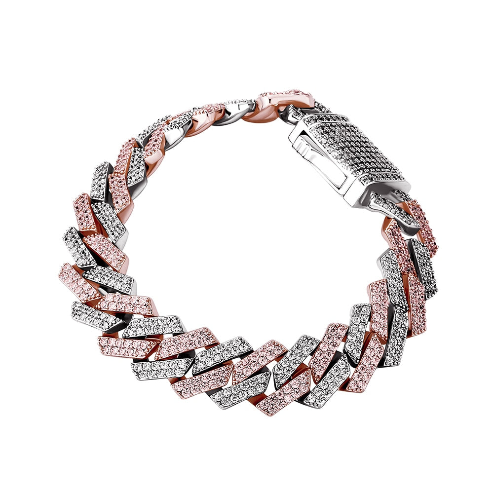 14mm Prong Cuban Link Bracelet - Different Drips