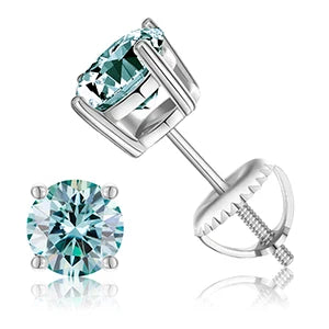 6.5mm S925 Colored Moissanite Stud Earrings - Different Drips