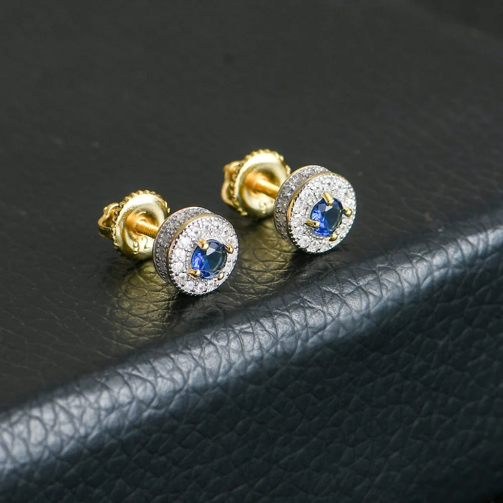 S925 Halo Stud Earrings - Different Drips