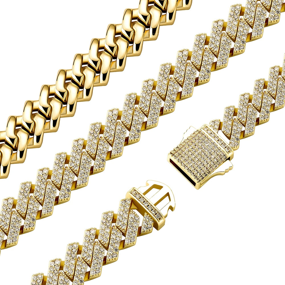 14mm Prong Cuban Link Bracelet - Different Drips