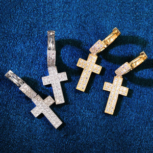 Diamond Pave Cross Dangle Earrings - Different Drips