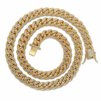 Iced Tri Tone Cuban Link Chain