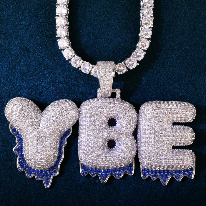 Dripping Bubble Font Custom Letter Pendant - Different Drips
