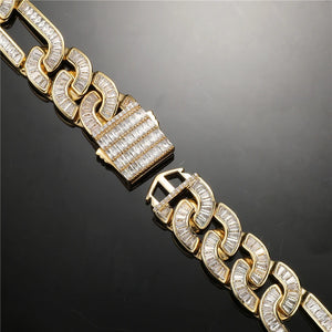 20mm Baguette Figaro Link Bracelet - Different Drips