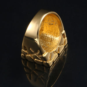 Solid Yellow Gold Hidden Treasure Ring - Different Drips