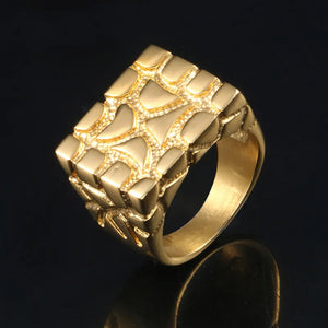 Solid Yellow Gold Hidden Treasure Ring - Different Drips