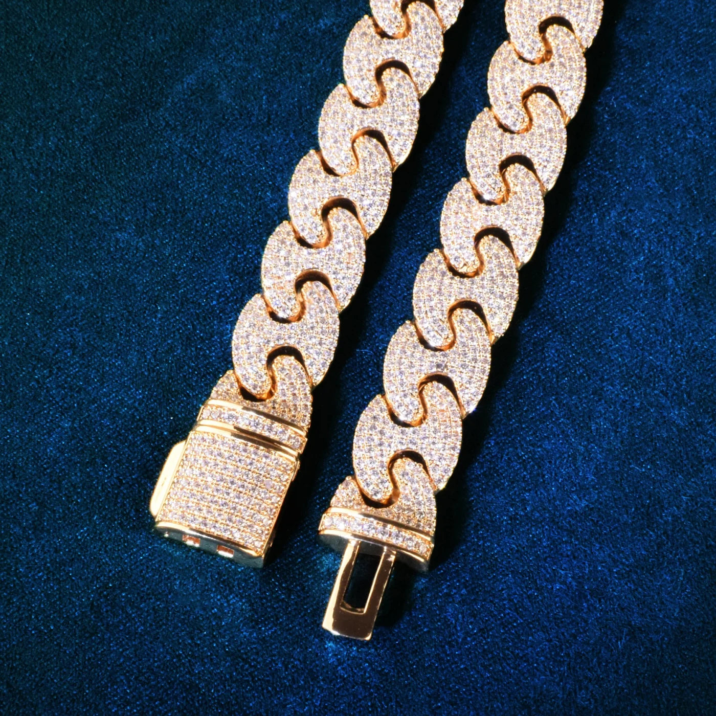 12mm Iced Mariner Link Chain - Different Drips