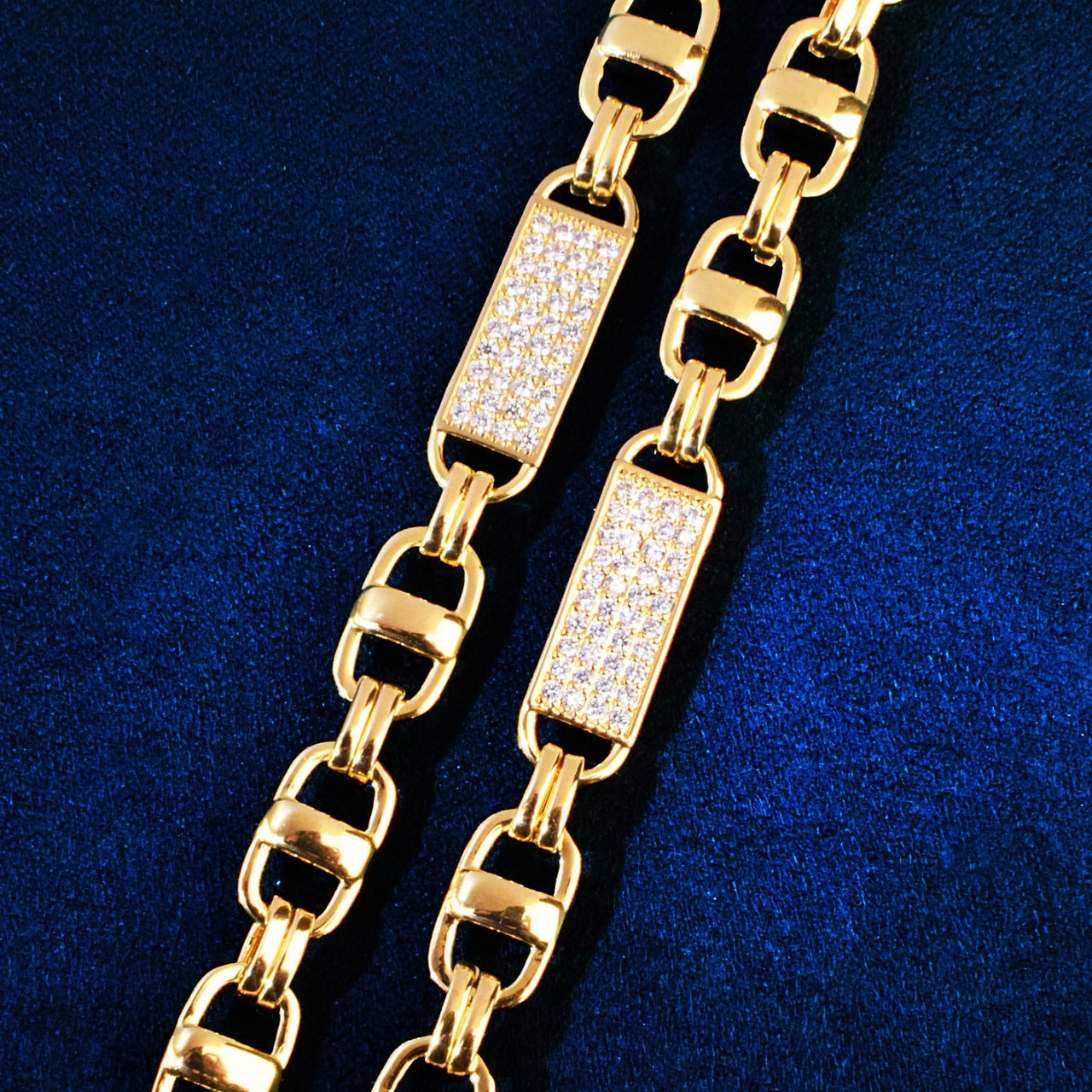 8mm Iced Tag Link Chain - Different Drips