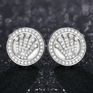 S925 Moissanite Crown Round Cut Stud Earrings - Different Drips