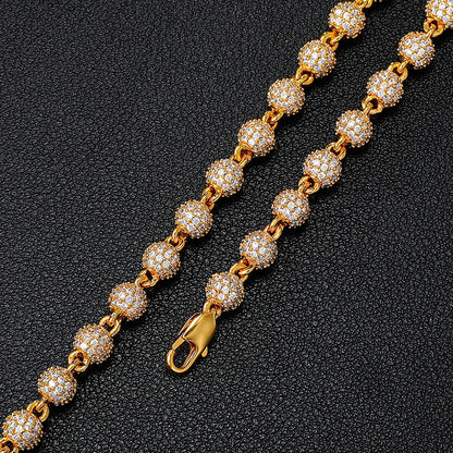 6mm Iced Out Ball Chain - Different Drips