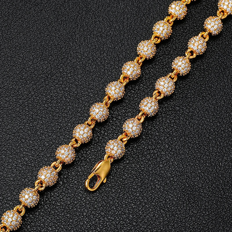 6mm Iced Out Ball Chain - Different Drips