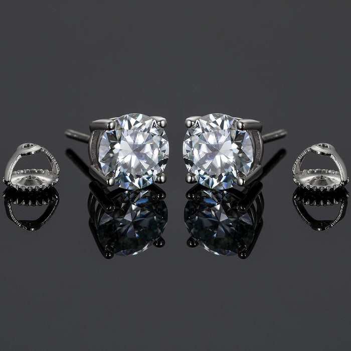 8mm S925 Moissanite Diamond Stud Earrings - Different Drips