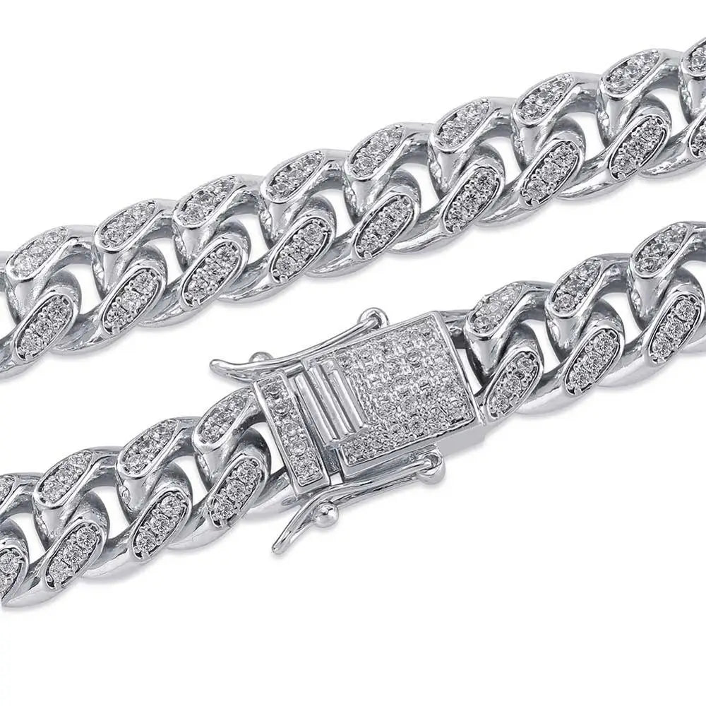 Iced Tri Tone Cuban Link Chain