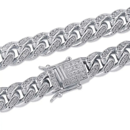 Iced Tri Tone Cuban Link Chain