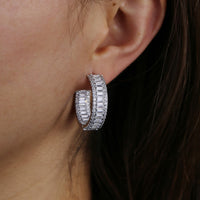 Thumbnail for S925 Women's Medium Baguette Earrings - Different Drips