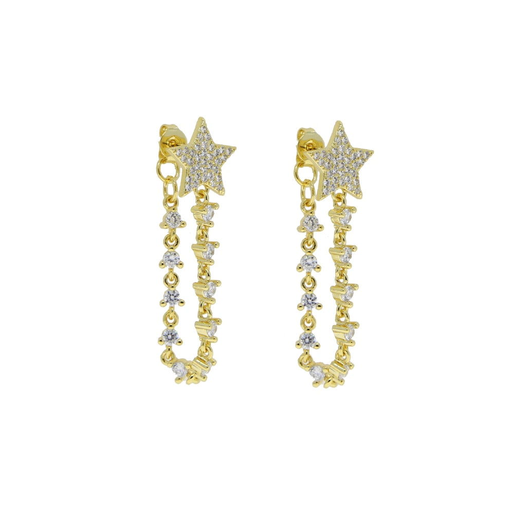 S925 Women's Star Drop Earrings - Different Drips