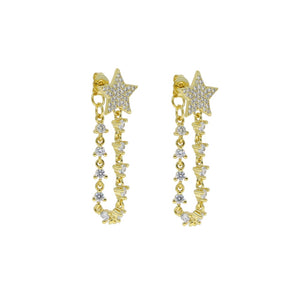 S925 Women's Star Drop Earrings - Different Drips