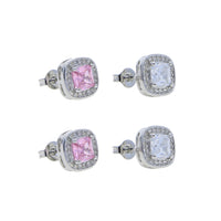 Thumbnail for S925 Women's Cushion Cut Earrings - Different Drips