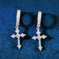 Thumbnail for Diamond Cross Dangle Earrings - Different Drips