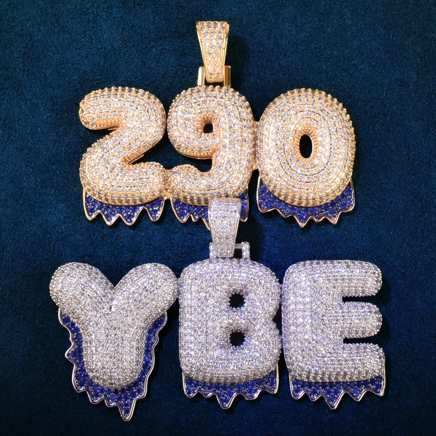 Dripping Bubble Font Custom Letter Pendant - Different Drips