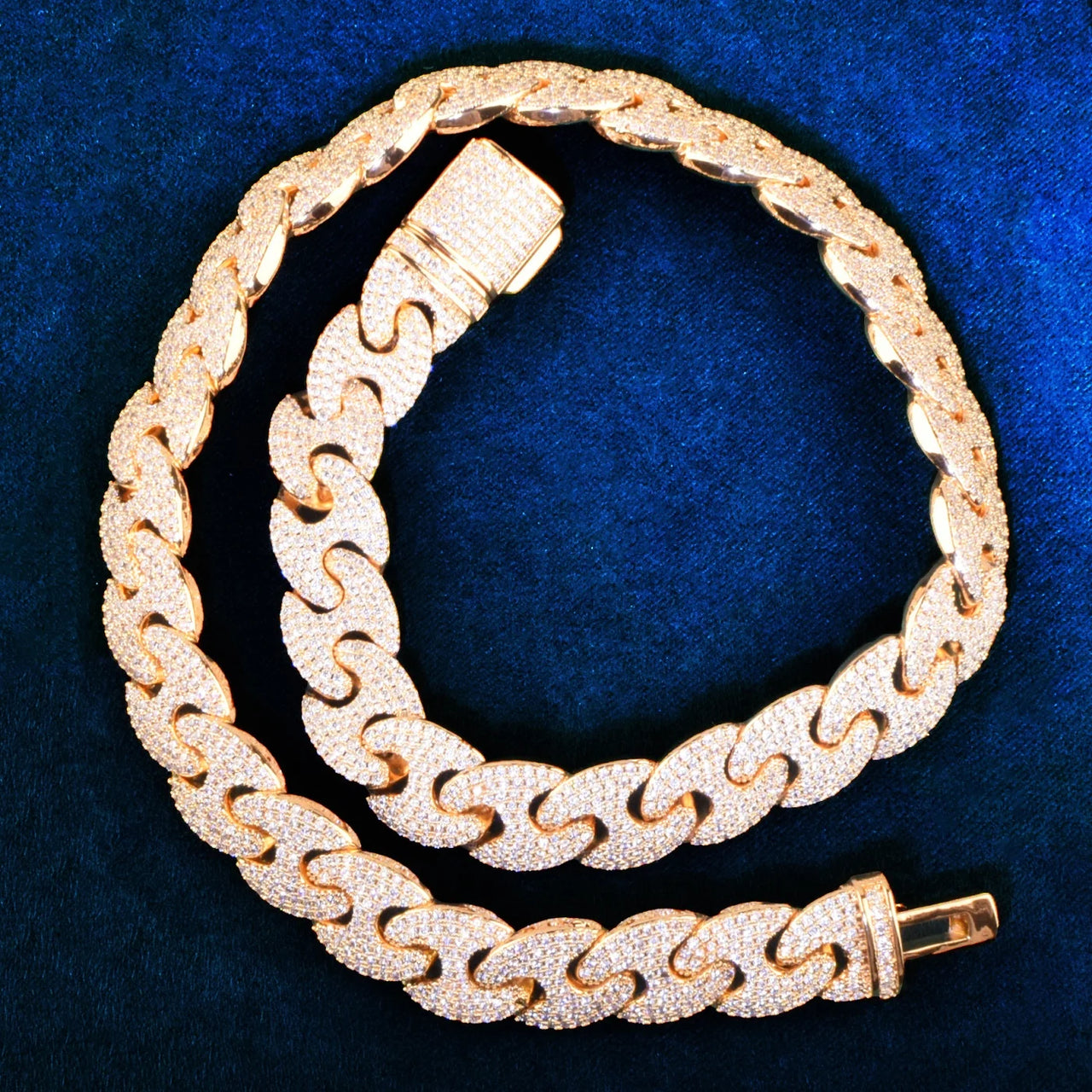 12mm Iced Mariner Link Chain - Different Drips