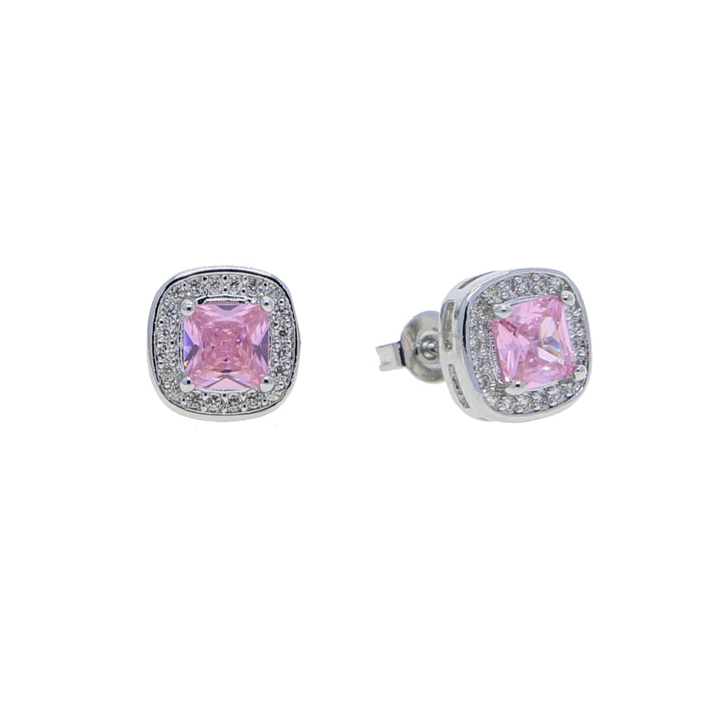 S925 Women's Cushion Cut Earrings - Different Drips