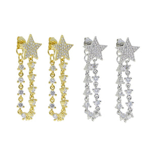 S925 Women's Star Drop Earrings - Different Drips