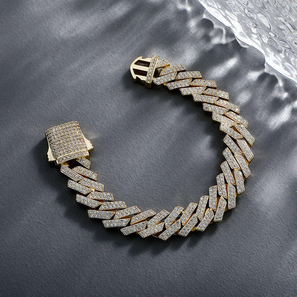 14mm Prong Cuban Link Bracelet - Different Drips