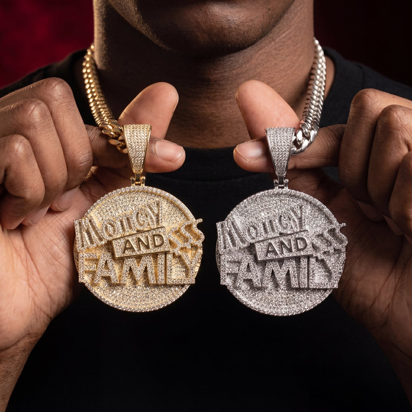 Iced Out Money And Family Pendant - Different Drips