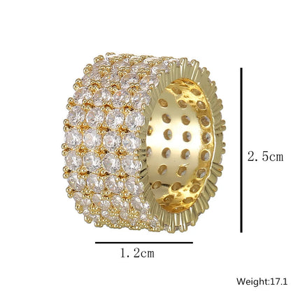 Iced 4 Row Tennis Eternity Ring