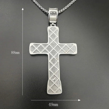 Large Iced Out Cross Pendant - Different Drips