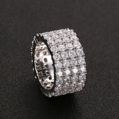 Iced 4 Row Tennis Eternity Ring