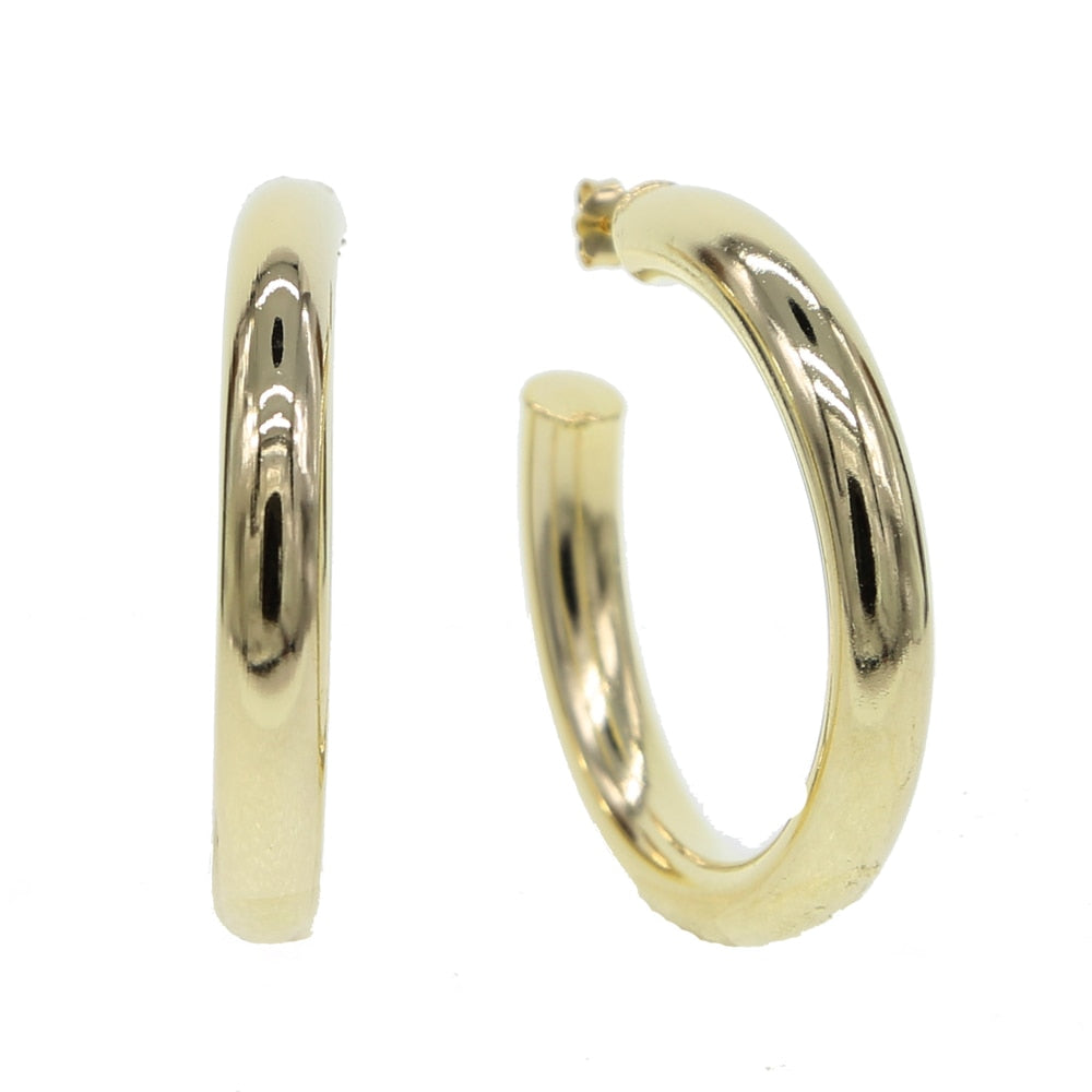 S925 Women's Solid Hoop Earrings - Different Drips