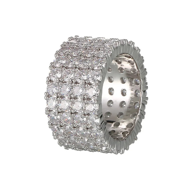 Iced 4 Row Tennis Eternity Ring